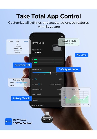 Boya Mini 2 Aı Kablosuz Yaka Mikrofonu Type-c Mat Siyah - Sku02 Sku: Smgstkf07c9bd2e8