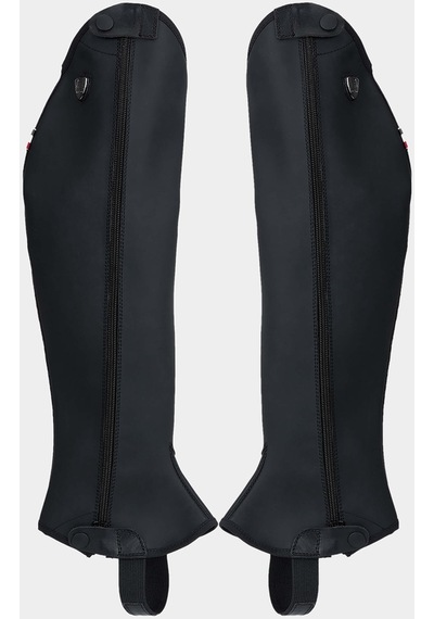 Tattini Unisex Hakiki Deri Siyah Binici Konç Çizme 990 Gambalı Strech Konc Sıyah
