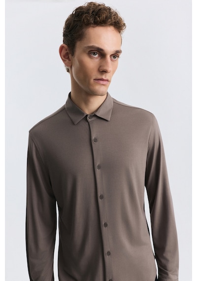 Antioch Comfort Slim Gömlek Vizon