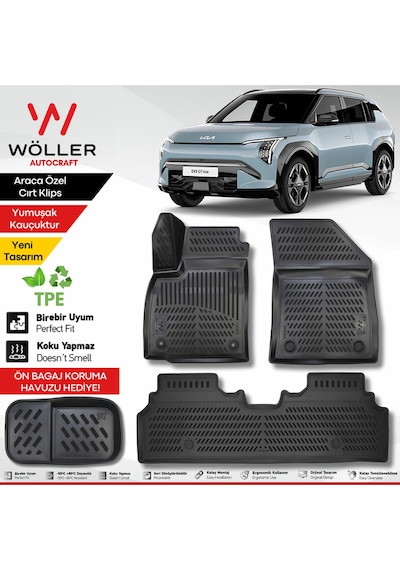 Kia Ev3 Paspas 2024 Sonrası Uyumlu 3d Havuzlu Wöller Paspas