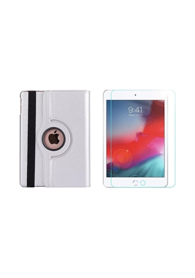 Ipad 8. Nesil 10.2" A2428 A2429 A2430 360 Dönerli Uyumlu Standlı Kılıf + Ekran Koruyucu Kapaklı Kılıf
