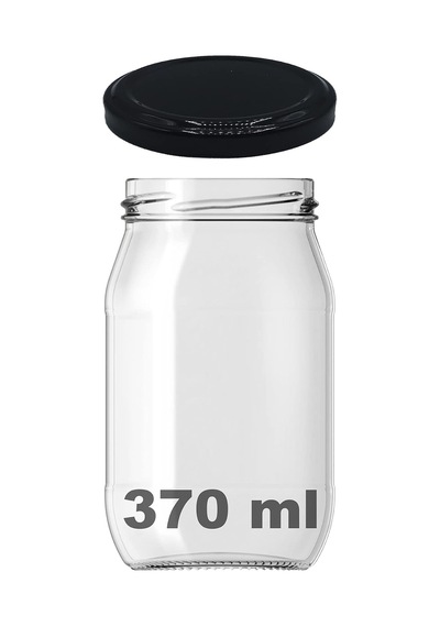 370 Ml Şeffaf Cam Kavanoz 370 Cc Konserve Metal Kapaklı Cam Kavanoz 6 Adet Şeffaf, 370 Cc Genel