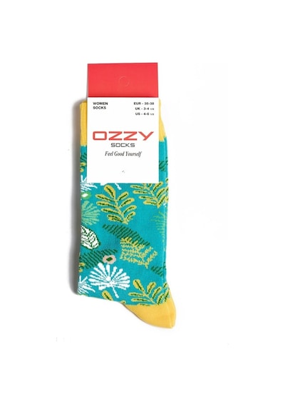Ozzy Socks Lime Desenli Çorap Çok Renkli