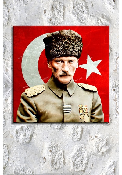 Atatürk Mustafa Kemal Makam Panosu Kanvas Tablo Resmi Kurumlar Okullar (8farklı Ölçü) 100 x 100