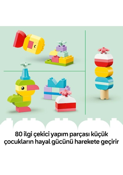 LEGO® DUPLO® Classic Renkli Yaratıcı Kutu 10479 – 1.5 Yaş ve Üzeri Çocuklar için Rakamlar İçeren Oyuncak Yapım Seti (80 Parça)