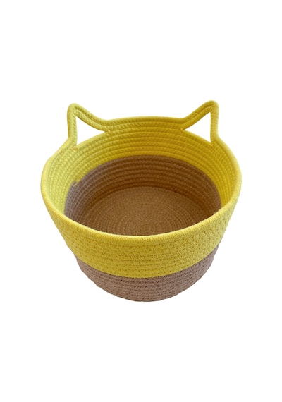 Koçtaş Kedi Kulaklı Sepet 27x16 Cm Sarı