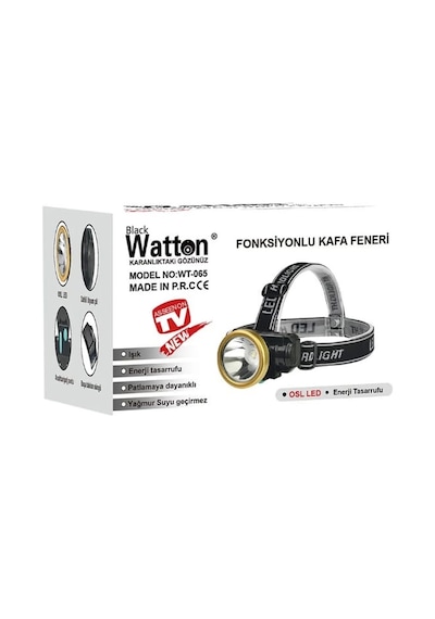 Şarjlı Baret Lambası Osl Led Wt-065 Çokrenkli