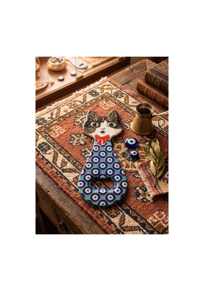 Kedi Tasarımlı Açacak 14 Cm Renkli