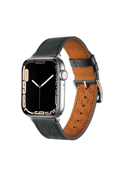 Zore İle Uyumlu Watch 38mm/40mm Krd-76 Pu Deri Kordon Strap Kayış Lacivert Sku: Zeus8690010128232
