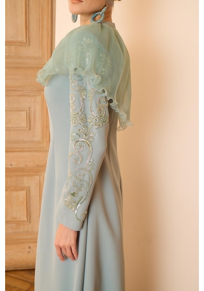 Senna Rebeca Dress Mint Yeşil