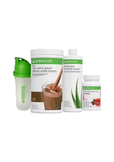 Başlangıç Seti 1 Ad. Çikolata Shake 1 Ad. Aloevera 1 Ad. Ahududu Çay 50 Gr 1 Ad. Shaker