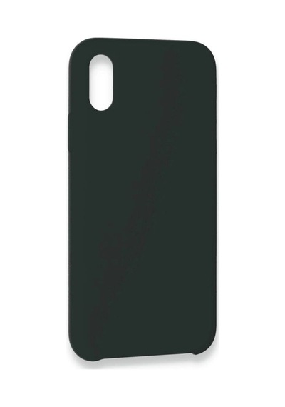 Apple Uyumlu   iPhone Xs Max Kılıf Lansman Legant Silikon - Koyu Yeşil
