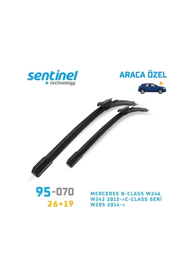 Silecek Muz Mercedes B-class W246 W242 2012- C-class Seri W205 2014- 26"+19" 2ön