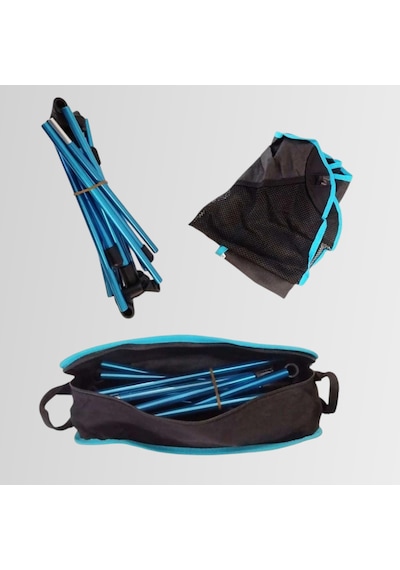 Funky Chaırs Ultralight 900 Gr Alüminyum Katlanır Kamp Sandalyesi - Mavi Siyah