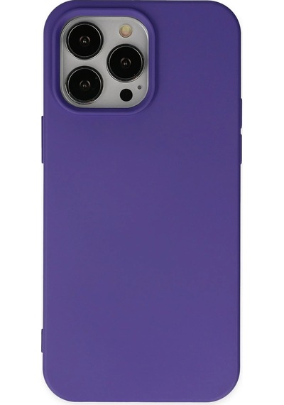 Flzdgnkr Newface İphone 14 Pro Max Kılıf Nano İçi Kadife Silikon - Mor