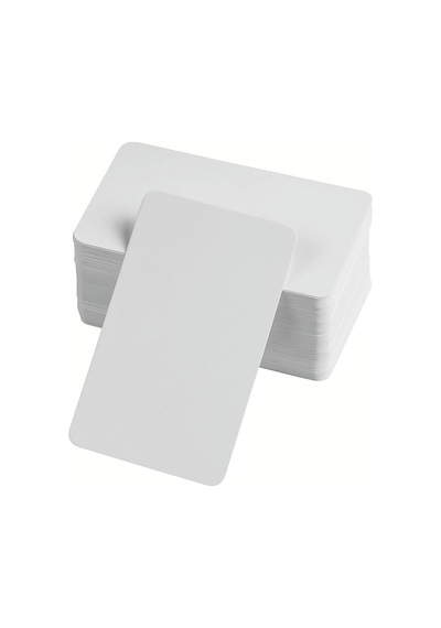 Boş Kelime Kartları 5x8 Cm - 50 Adet Oval Kenarlı / Tabu & Not Kartları - Beyaz Diğer