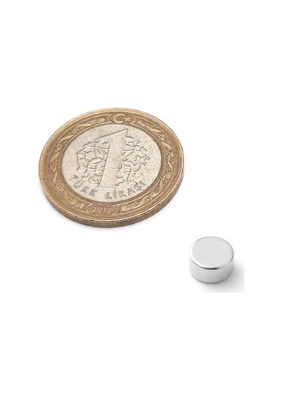Ø8x4 Mm Neodimyum Yuvarlak Silindirik Mıknatıs - 50'li