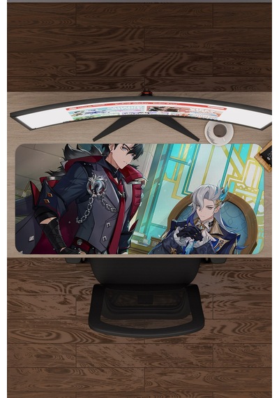 Neuvillette Genshin Impact Anime Gacha V5 - 90x40 Xxl Gaming Mouse Pad Fare Altlığı