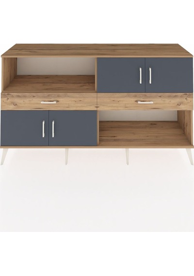 Hyperion Konsol 8 Raflı 3 Çekmeceli Tek Kapaklı 176x44x99 Çam-an Çam-antrasit/çam Hyperion Konsol 8 Raflı 3 Çekmeceli Tek Kapaklı 176x44x99 Çam-an Çam-antrasit/çam