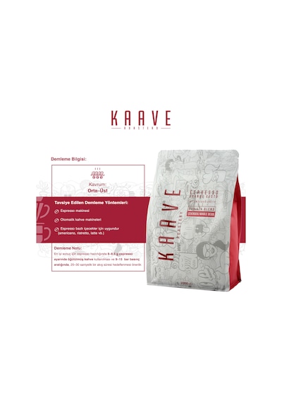 Kaave Roastery Grande Gusto Espresso Çekirdek Kahve 2 x 1 KG