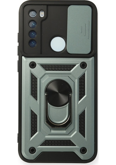 Xiaomi Redmi Note 8 Uyumlu Kılıf Pars Lens Yüzüklü Silikon - Yeşil