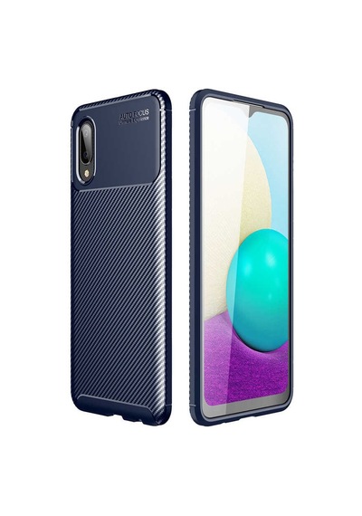 Samsung Galaxy Uyumlu A02 Kılıf Focus Karbon Kamera Korumalı Esnek Silikon Kılıf