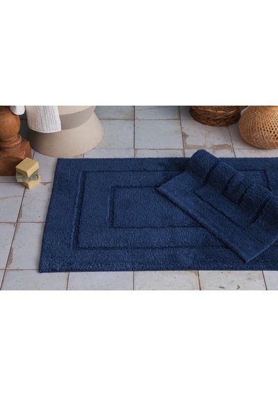 Apricitas 2 Li Banyo Paspası Frame Navy Lacivert