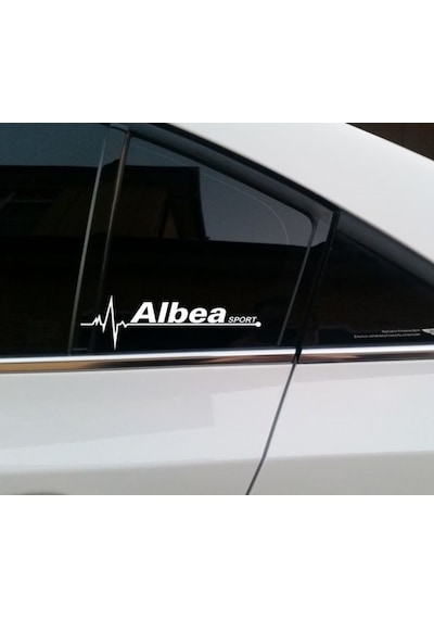 Fiat Albea Yan Cam Sticker Oto Kapı Çıkartma 20Cmx7Cm
