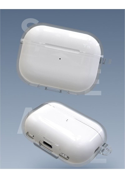 Apple Uyumlu AirPods Pro 2 Kılıf Şeffaf Sert Silikon Kancalı İp Sf16