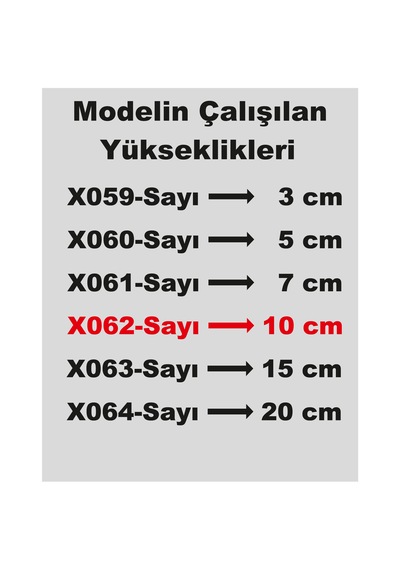 Stencil Rakam Boyama Şablonu X062-sayı Rakam Yüksekliği 10 Cm
