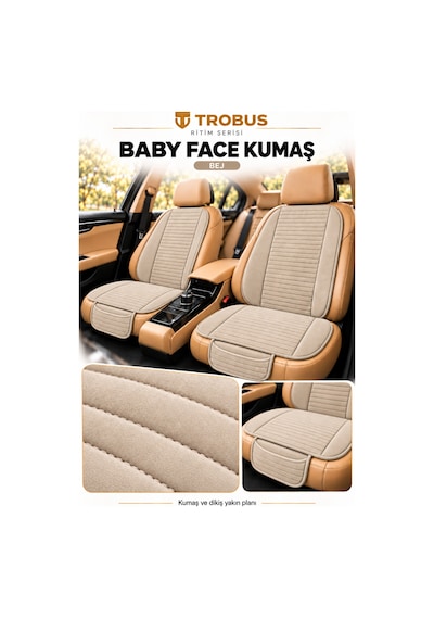 Trobus Ritim Audi A3 2016-2020 Baby Face 7'li Koltuk Minderi Bej