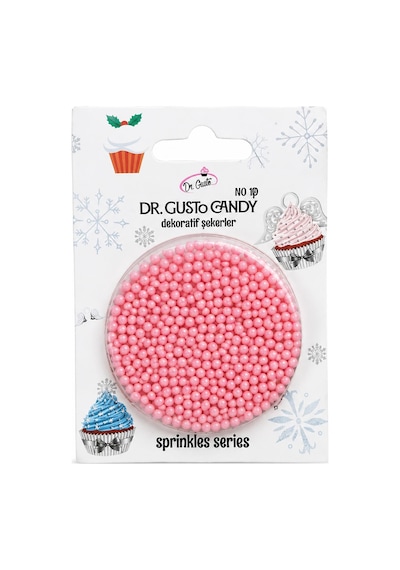 Dr. Gusto 2 Mm Bebe Pembe Candy Boncuk Pasta Süsleme Şekeri