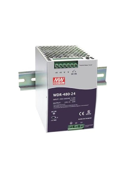 Meanwell Wdr-480-24 ,200v/500vac 24vdc/20a Güç Kaynağı