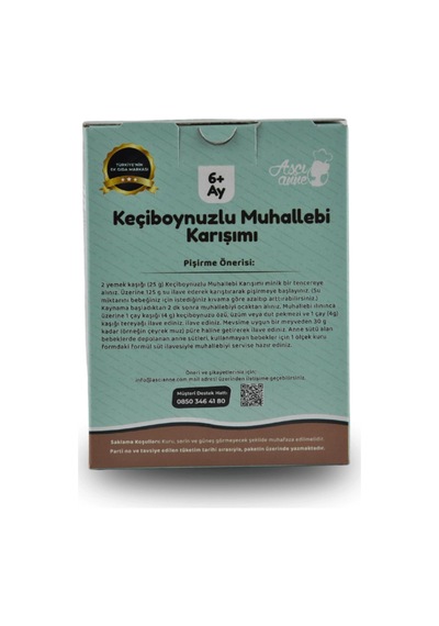 Aşçı Anne Keçiboynuzlu Muhallebi Karışımı 6 Ay - 250 G Belirtilmemiş