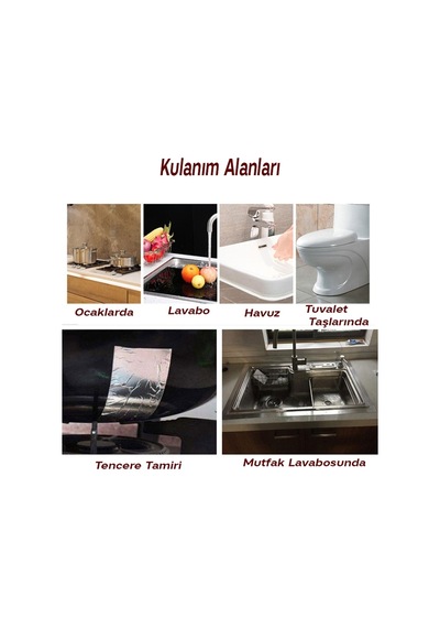 Alüminyum Folyo Bant 45 Mm X 10 Metre Yanmaz Soba Borusu Bandı (504175502)