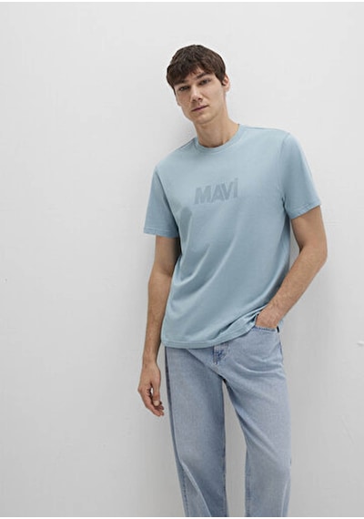 Mavi Logo Açık Mavi Erkek T-shirt M0612896-70838 Açik Mavi