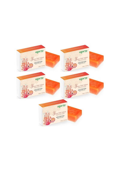 Agarta El Yapımı Doğal Sabun 150gr Yosun Özlü 5 Li Set Yosun