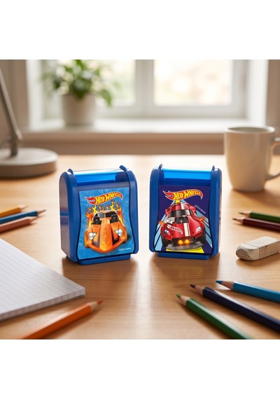 Bakgelal Hot Wheels Lisanslı Masaüstü Kalemtıraş Hazneli Çocuk Okul Kalem Açacağı - 9020207687041