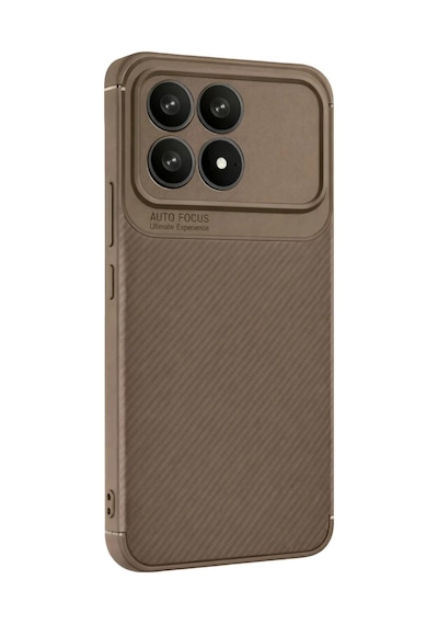 Newface Xiaomi Poco F8 Pro Auto Focus Karbon Kapak - Kahverengi