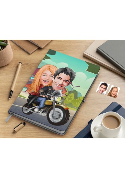 Bk Gift Kişiye Özel Sevgililer Karikatürlü Beyaz Defter-17 , Arkadaşa Hediye , Sevgiliye Hediye