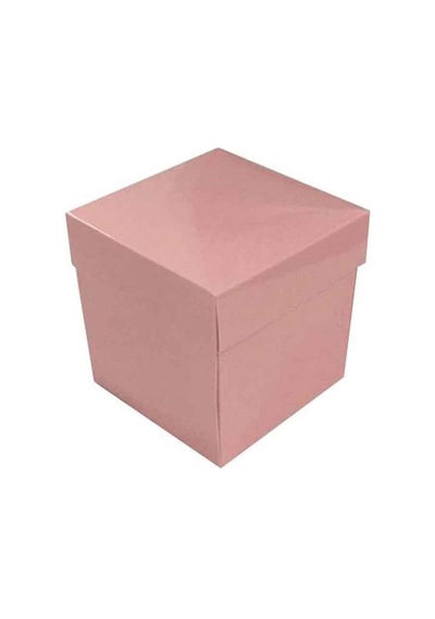 Komple Karton Kutu Düz Renk 7X7X7 Cm (25 Adet) Pembe N11.6919