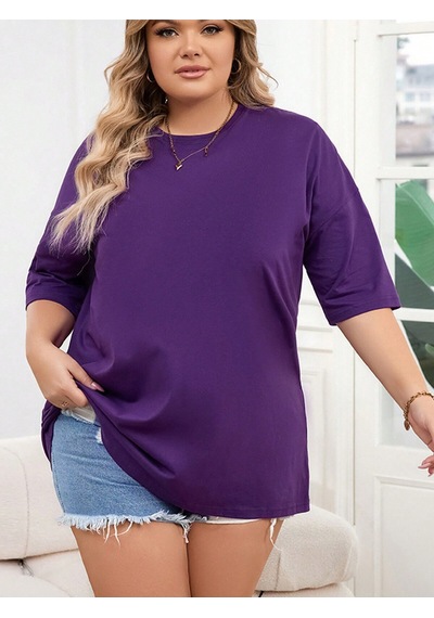Uyguntarz Good Loves You Baskılı Unisex Oversize Tshirt Mor