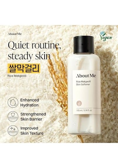 About Me Rice Makgeolli Skin Pirinç Mayası Özlü Fermentli Beyazlatıcı Aydınlatıcı Cilt Toniği 170 Ml