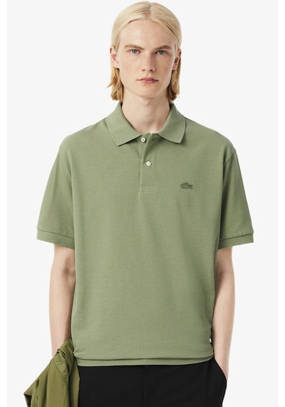 Lacoste Men's Loose Fit Kalın Pike Kumaş Polo T-shirt Erkek Polo Yaka Tişört Yeşil