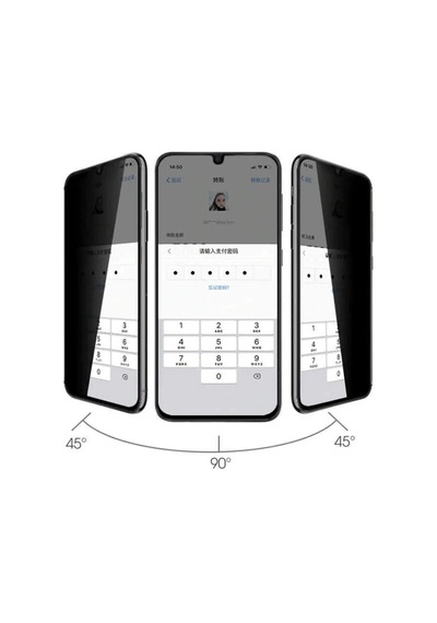 Hubrendy Tedarik Samsung A31 Uyumlu Hayalet Ekran Gizli Tam Kaplayan Kırılmaz Cam Seramik Ekran Koru