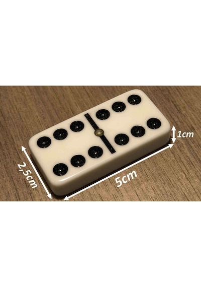 Büyük Boy Domino Oyun Seti Seramik Kemik Domino Taşı Seti Çantalı