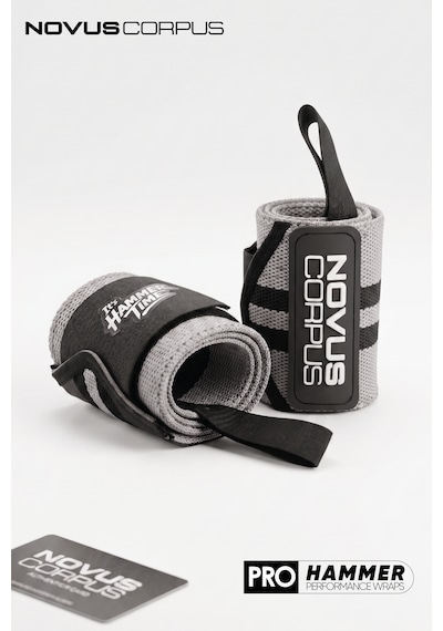 Ağırlık Bilekliği Wrist Wraps Crossfit Fitness Bilekliği Bilek Koruyucu Destek Bilekliği - 2 Adet - Gri/siyah