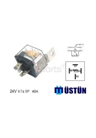 Mini Role Şeffaf 24v 5p 40a 87a 25 Adet