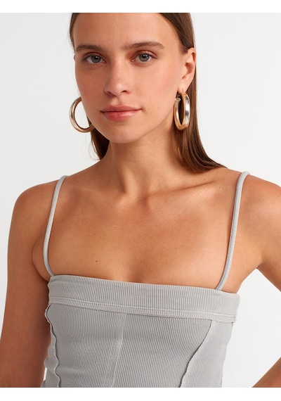Dilvin Crop Top 101a20794 Gri