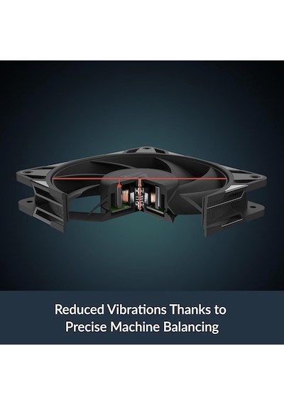 P12 Pro Pst Co - Sürekli Çalışma İçin Güçlü Premium Fan, Y-kablo Ayırıcılı 120 Mm Pwm Fan, 400-
